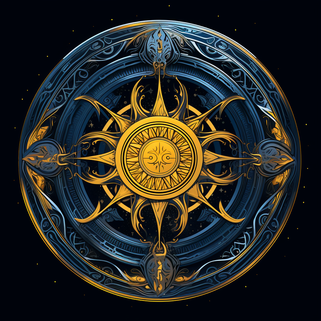 Gold Sun Emblem Diamond Art Kit