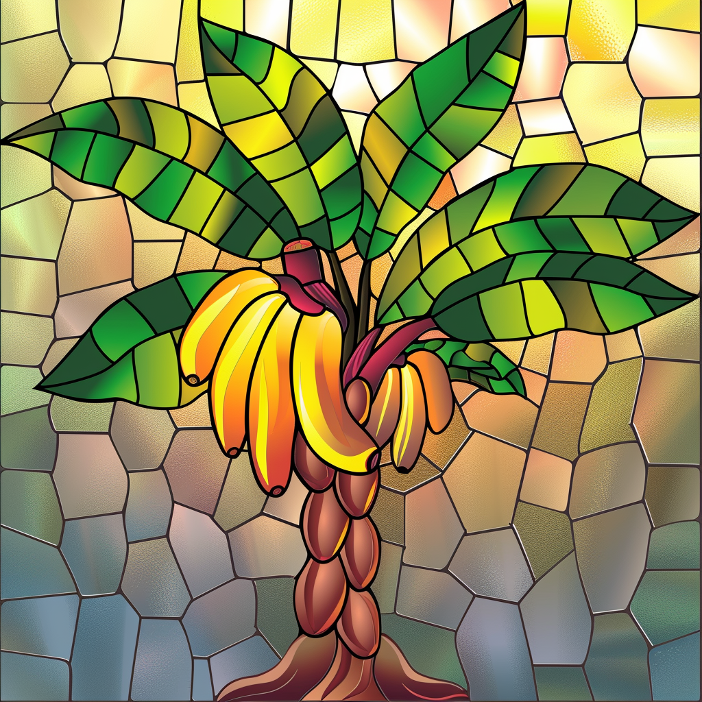 Banana Tree Abstract Diamond Art Kit