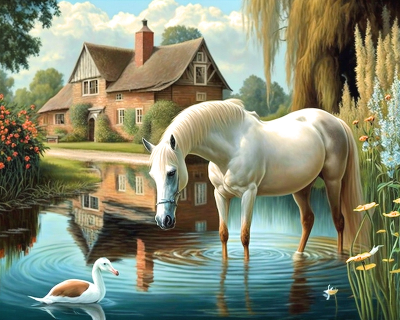 Horse And Bird Diamond Art Kit