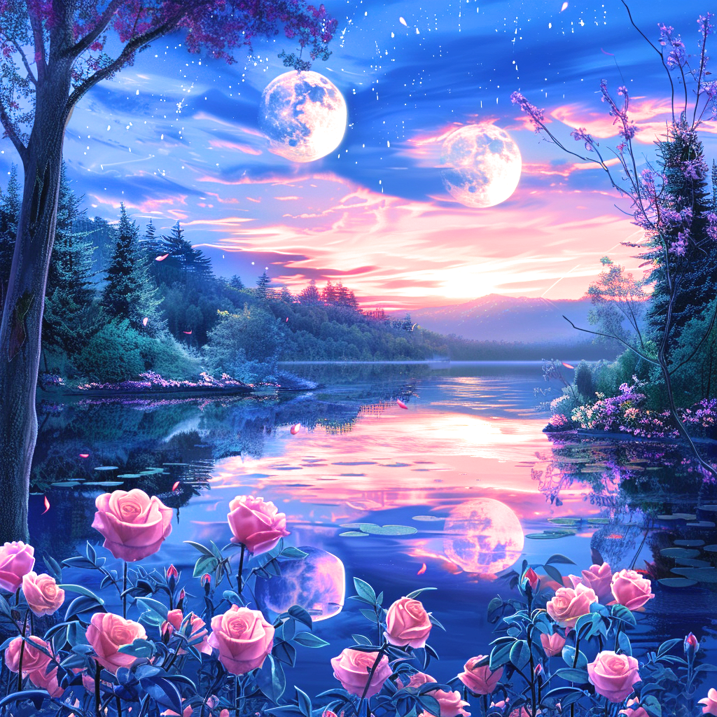 Doublemoon Roses Dusk Diamond Art Kit
