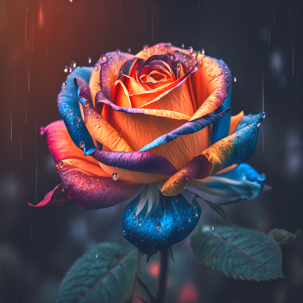 Multicolored Rose Diamond Art Kit