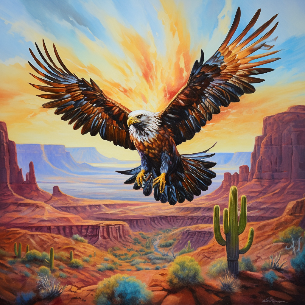 Fiery Sun Eagle Diamond Art Kit