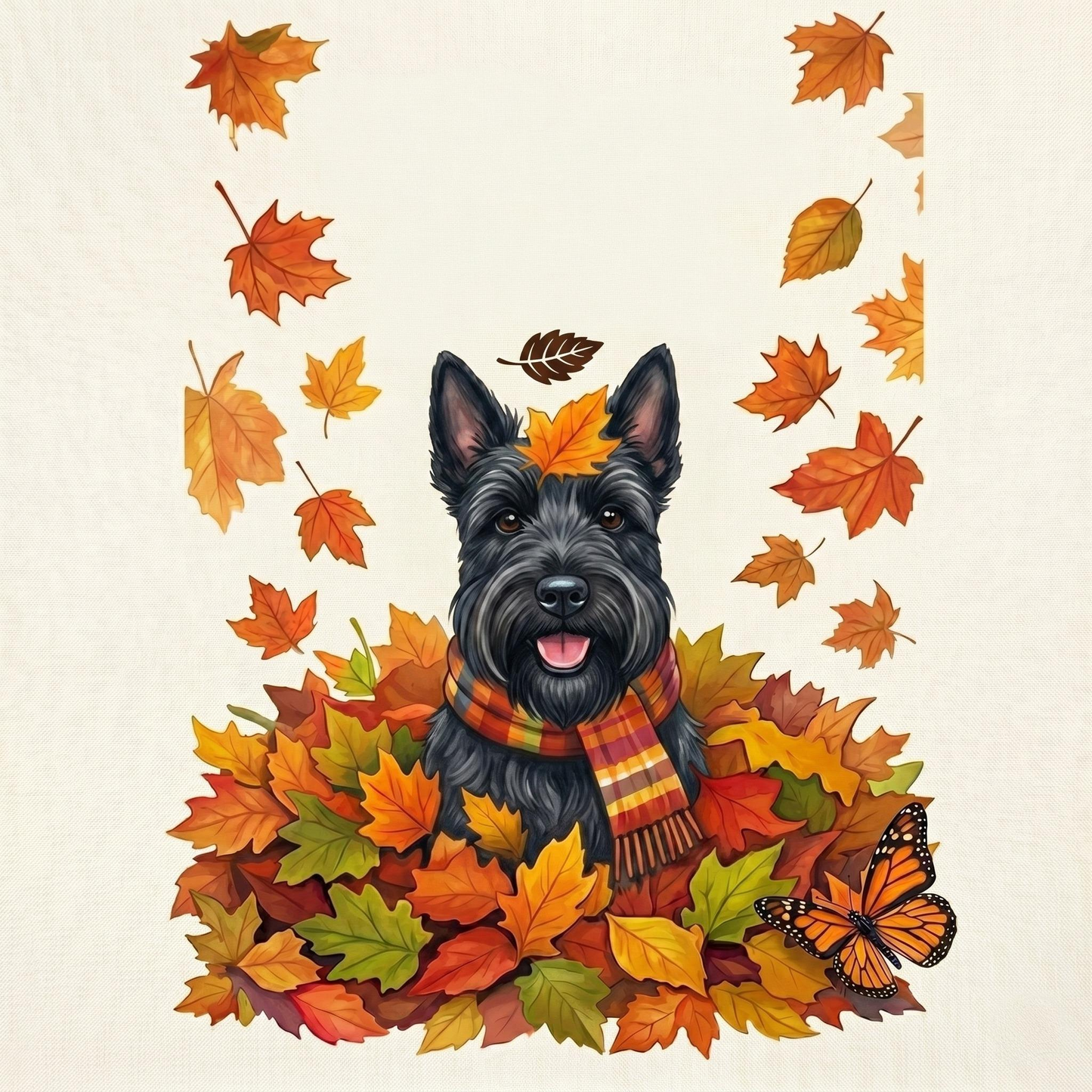 Falling For Scotties Diamond Art Kit