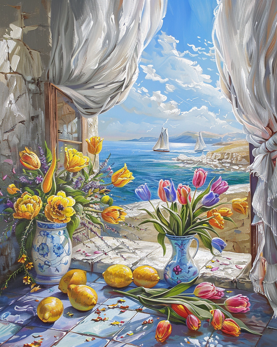 Tulips And Lemons Diamond Art Kit