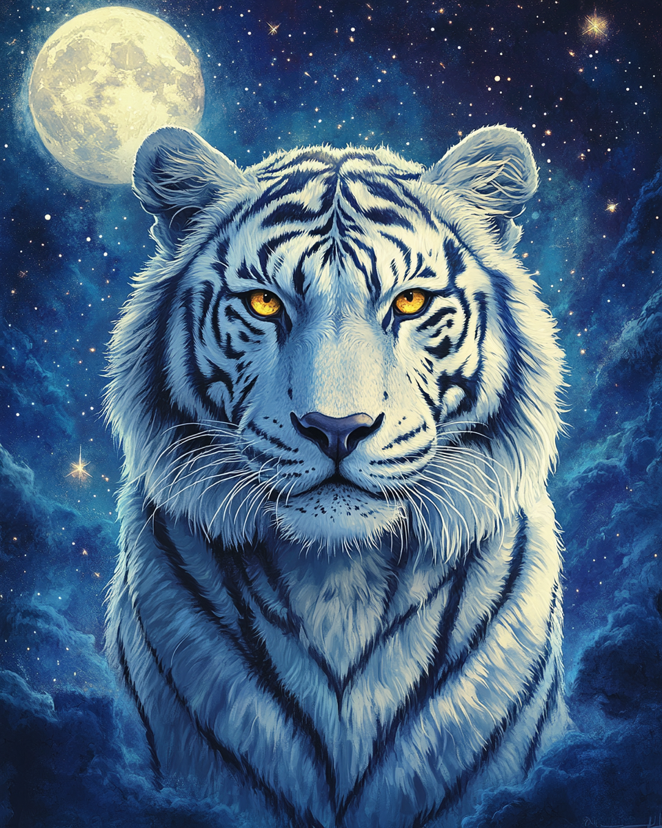 Whitetiger Moon Diamond Art Kit