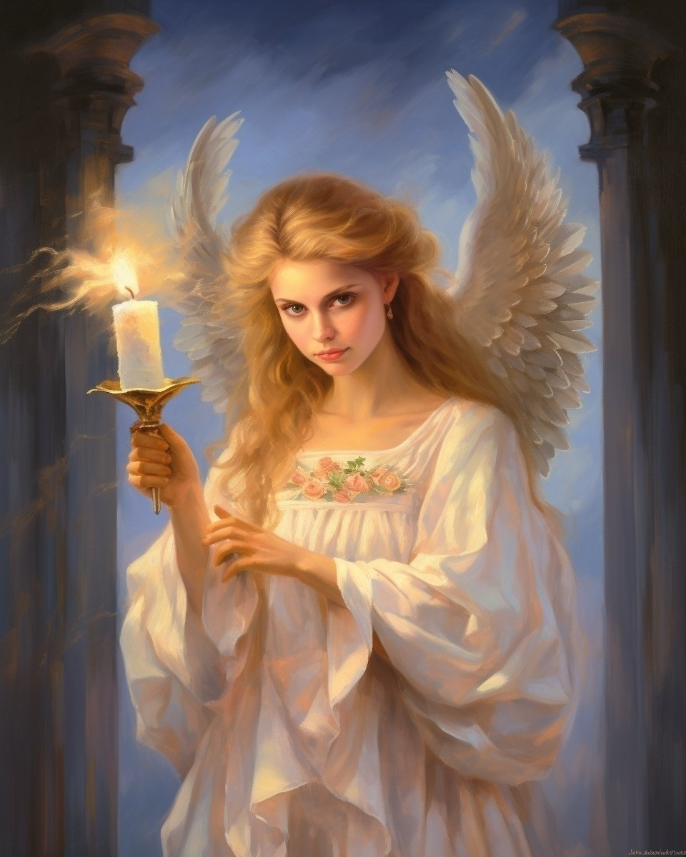 Angel And Candle Diamond Art Kit