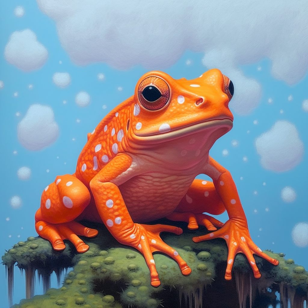 Orange Spotted Frog Diamond Art Kit