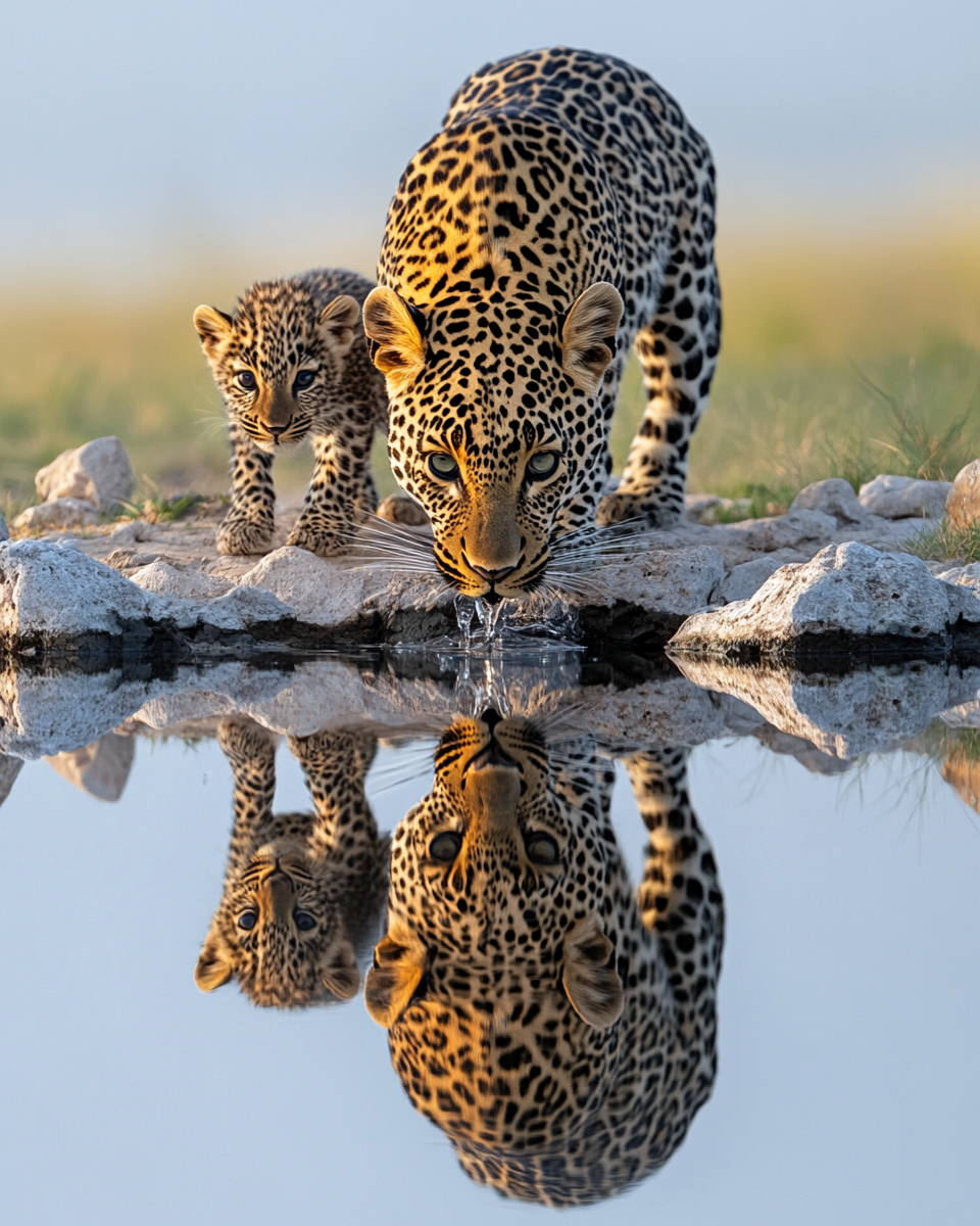 Leopard Reflection Diamond Art Kit