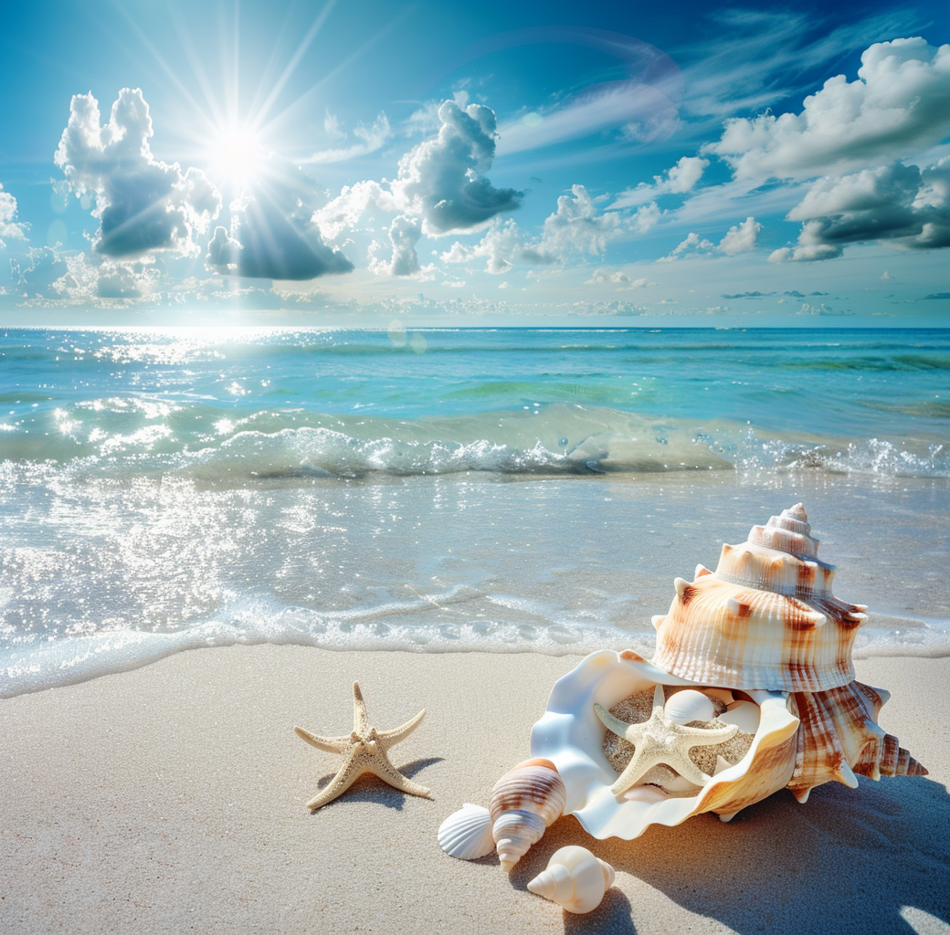 Starfish And Shells Sunny Beach Diamond Art Kit