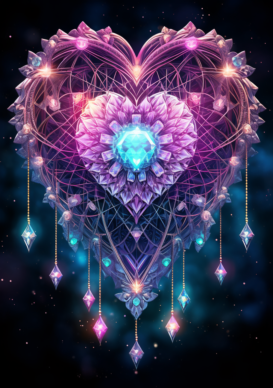 Gem Heart Dreamcatcher Diamond Art Kit