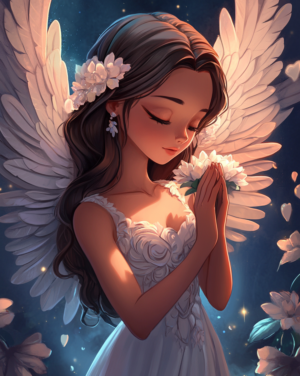 Moonlight Glow Praying Angel Diamond Art Kit