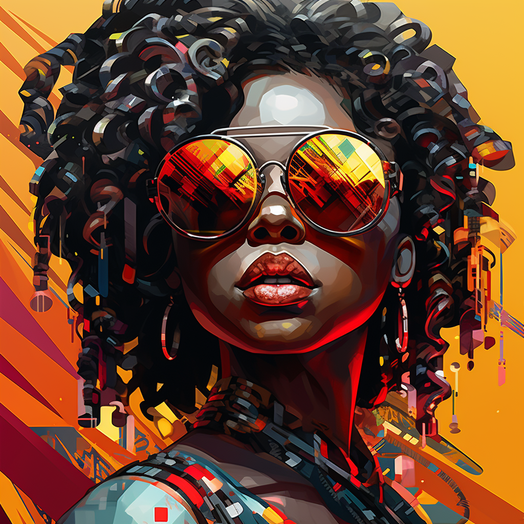 Hip Style Sunglass Girl Diamond Art Kit