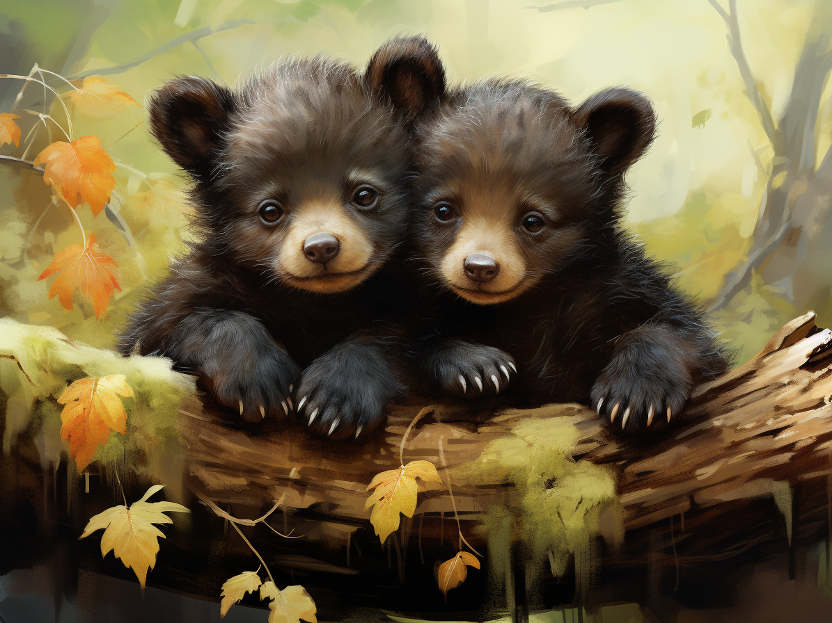Two Cute Bear Cubs Diamond Art Kit