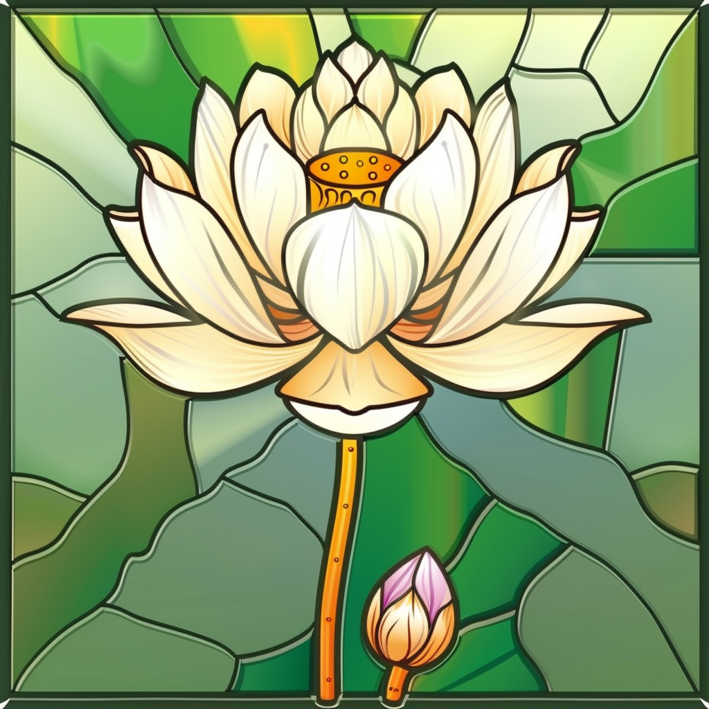 White Lotus Flower Abstract Diamond Art Kit