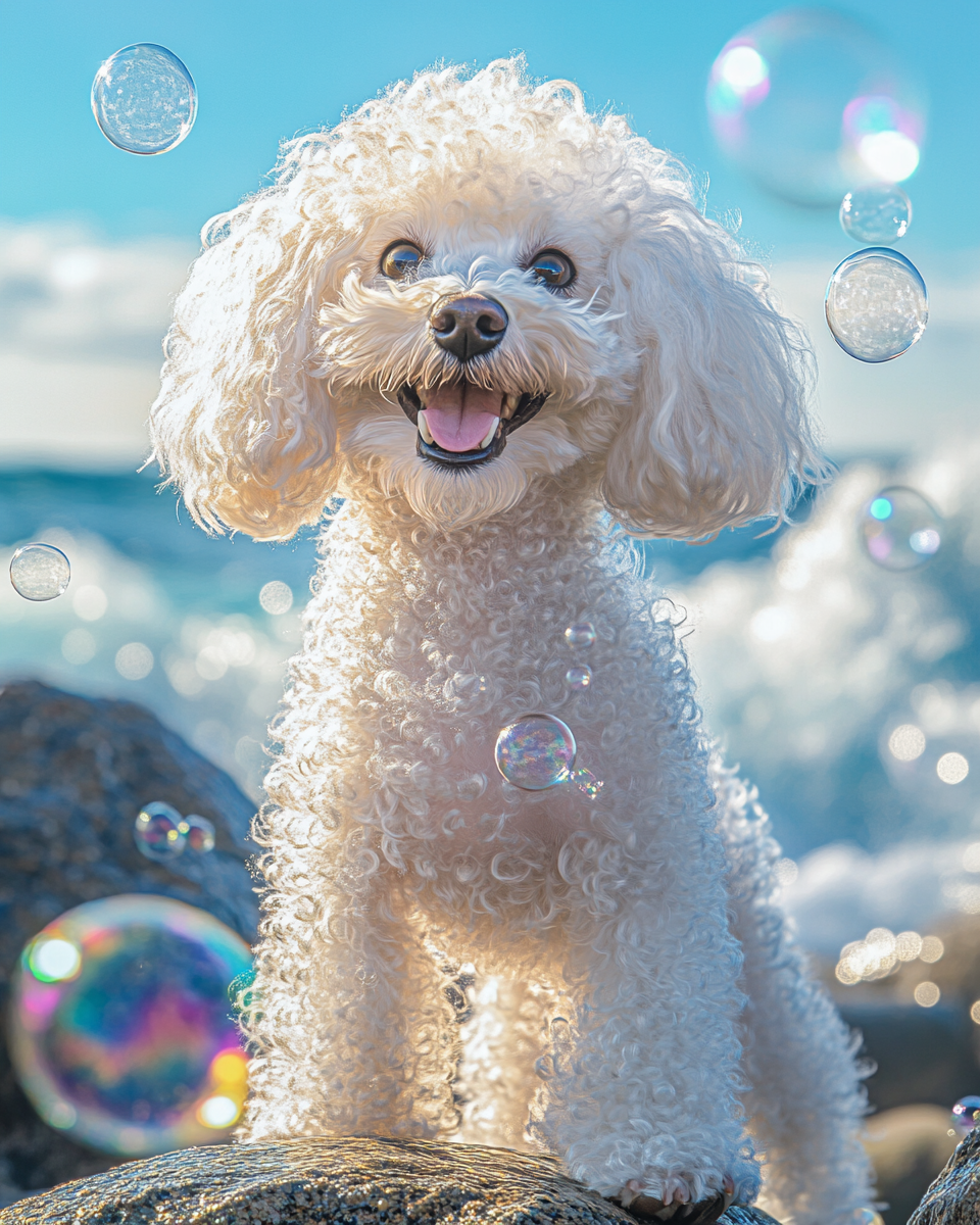 Poodle Sea Bubbles Diamond Art Kit