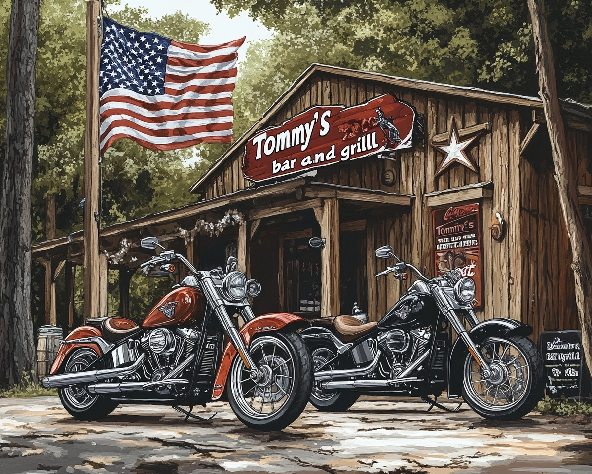 Motorcycles Bar And Grill Diamond Art Kit
