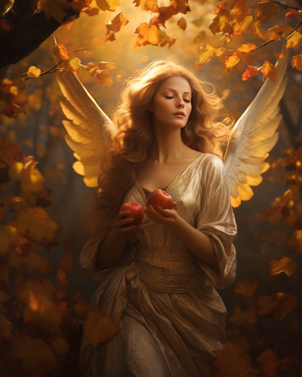 Angel Holding Apples Diamond Art Kit