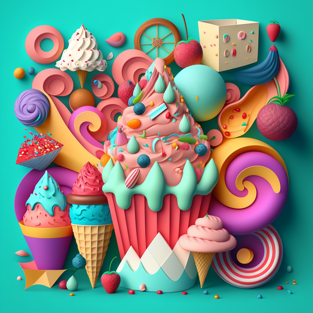 Abstract Summer Treats Diamond Art Kit