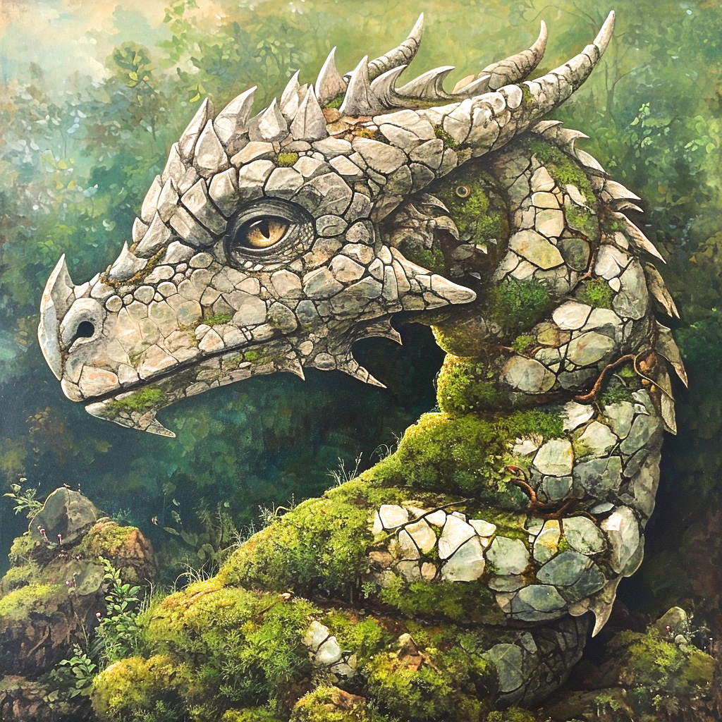 Stone And Moss Dragon Diamond Art Kit