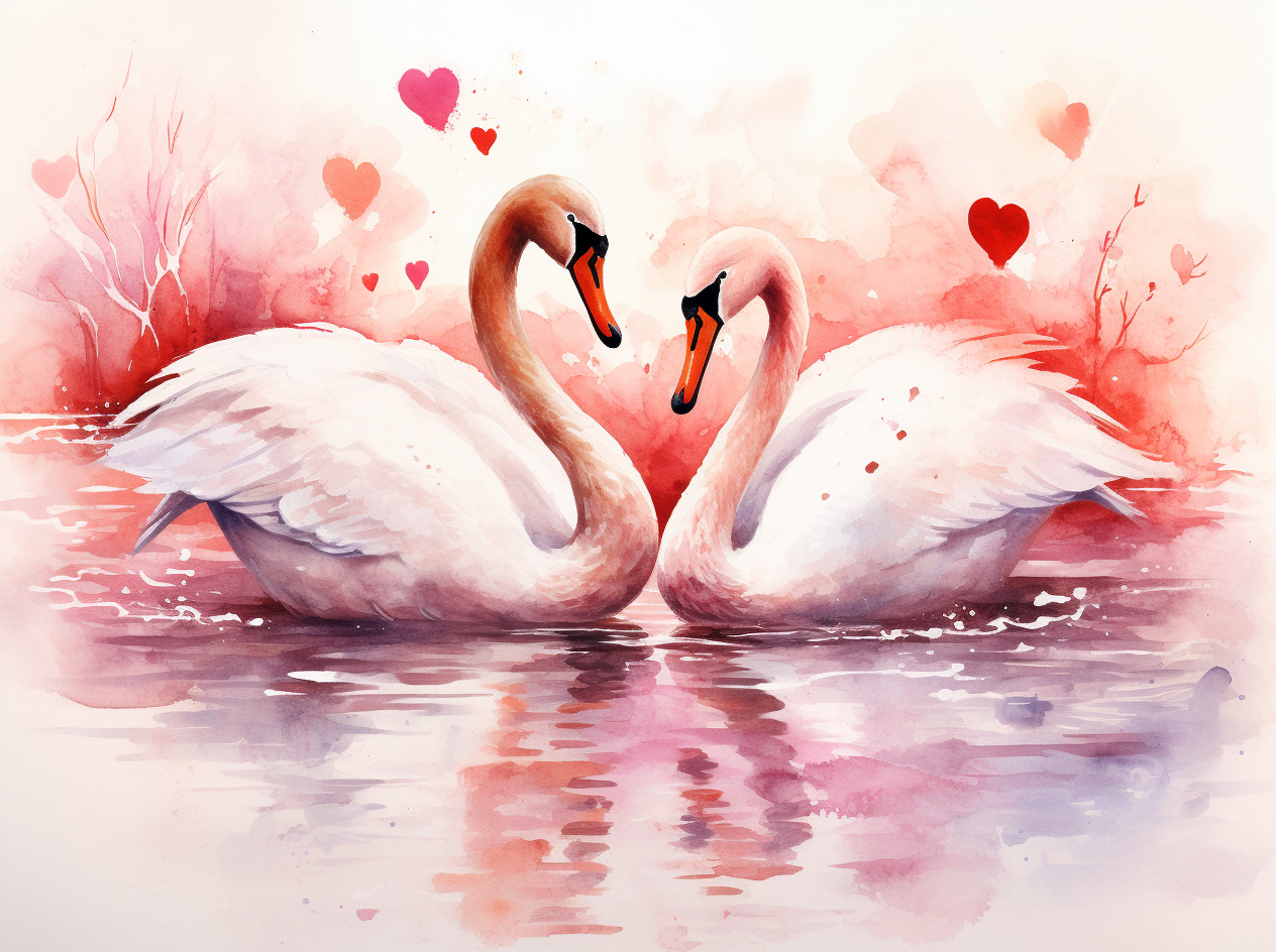Hearts In The Sky White Swans Diamond Art Kit