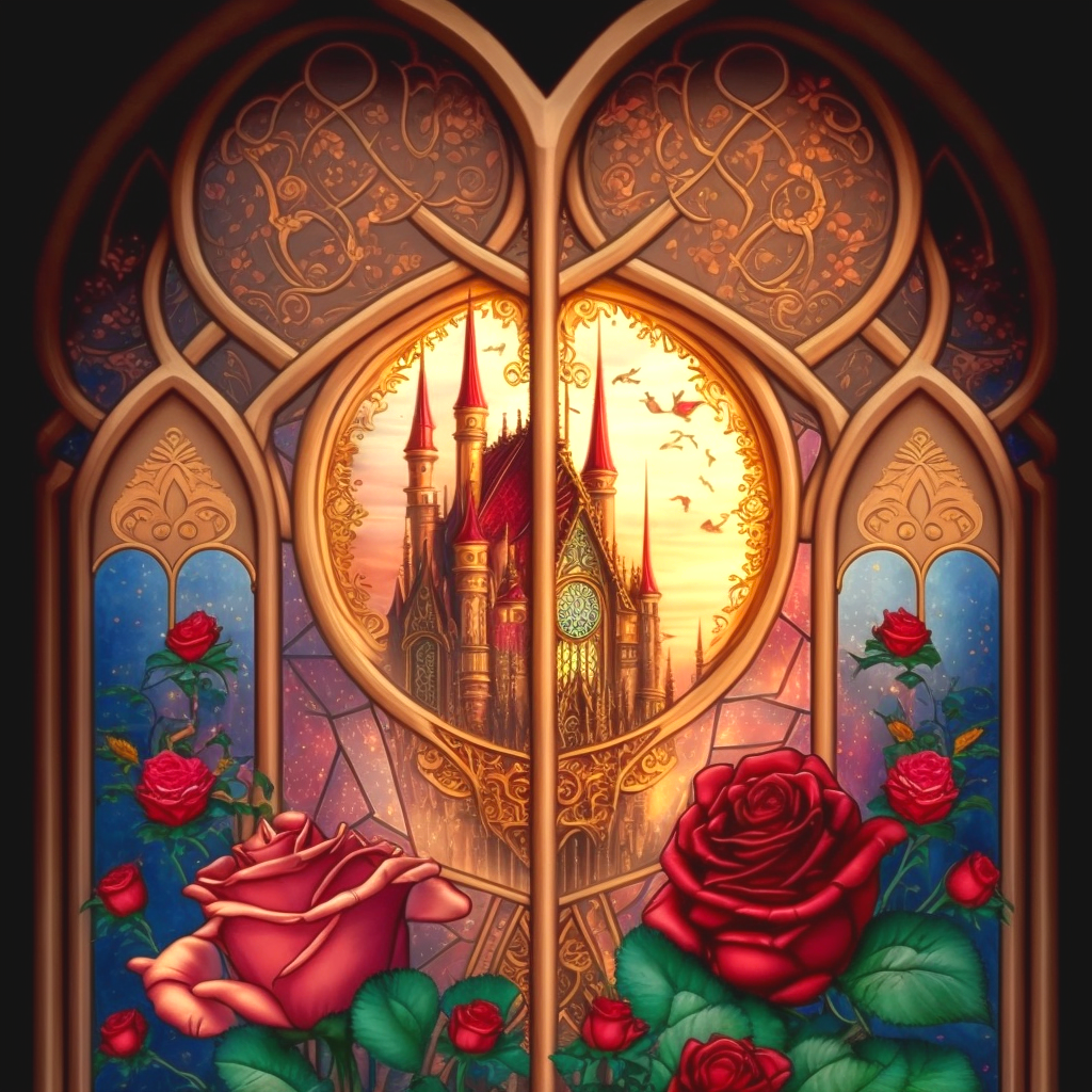 Castle And Roses Diamond Art Kit