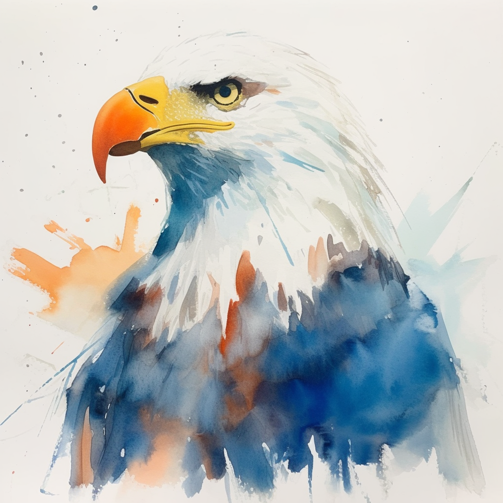 Bald Eagle Watercolor Diamond Art Kit