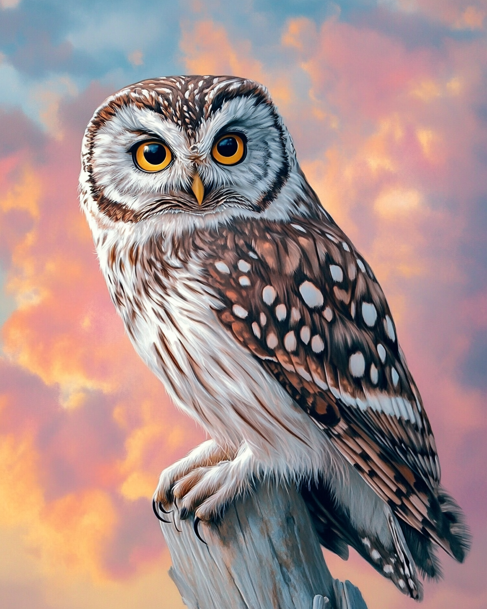 Yellow Eye Owl Diamond Art Kit