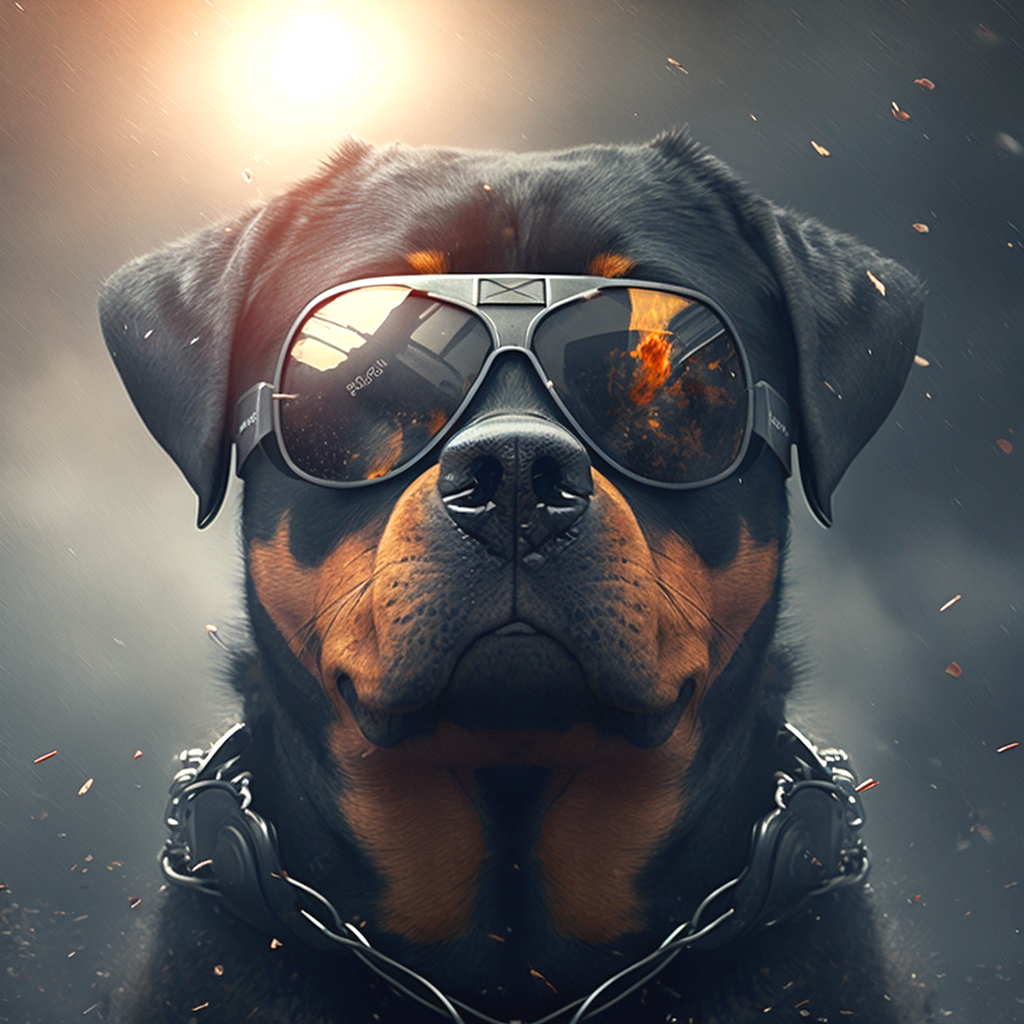 Rottweiler Sunglasses Diamond Art Kit
