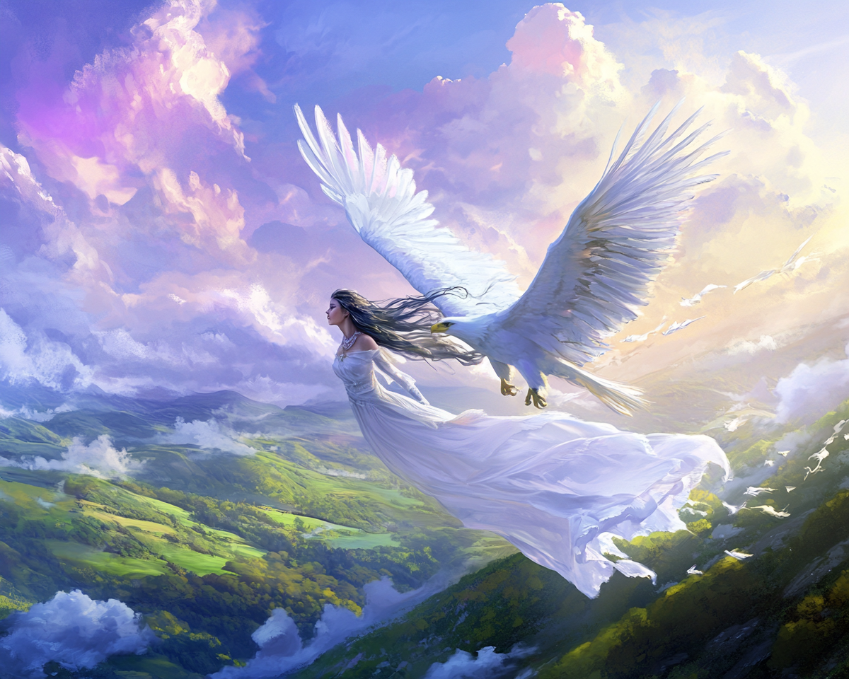 White Eagle Girl Diamond Art Kit