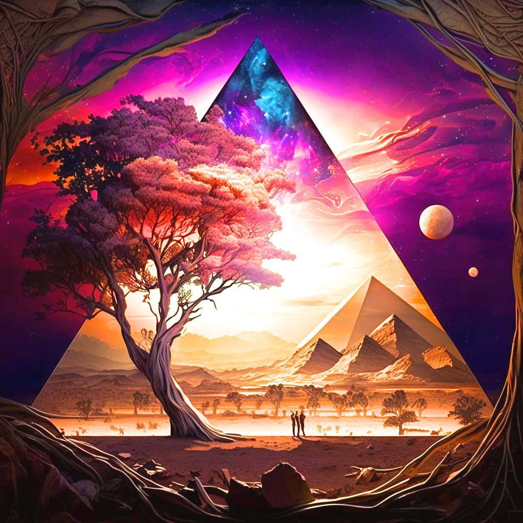 Tree Pyramid Abstract Diamond Art Kit