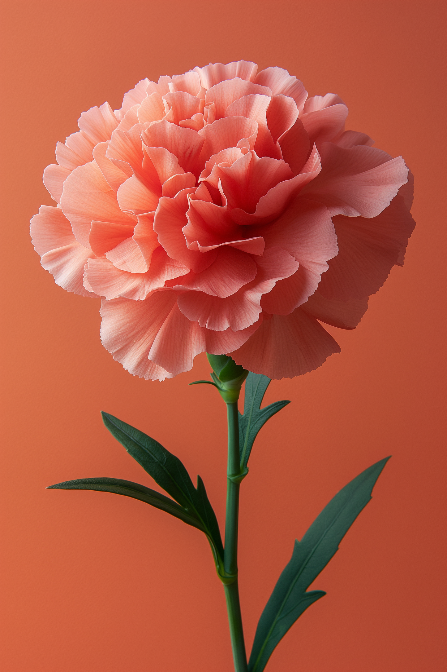 Orange Background Carnation Diamond Art Kit