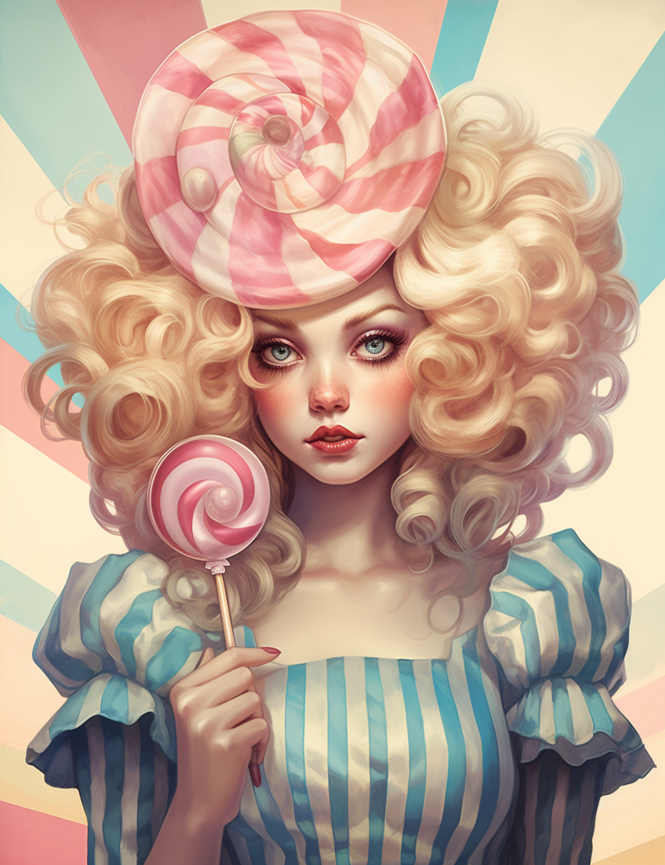 Swirl Pop Girl Diamond Art Kit