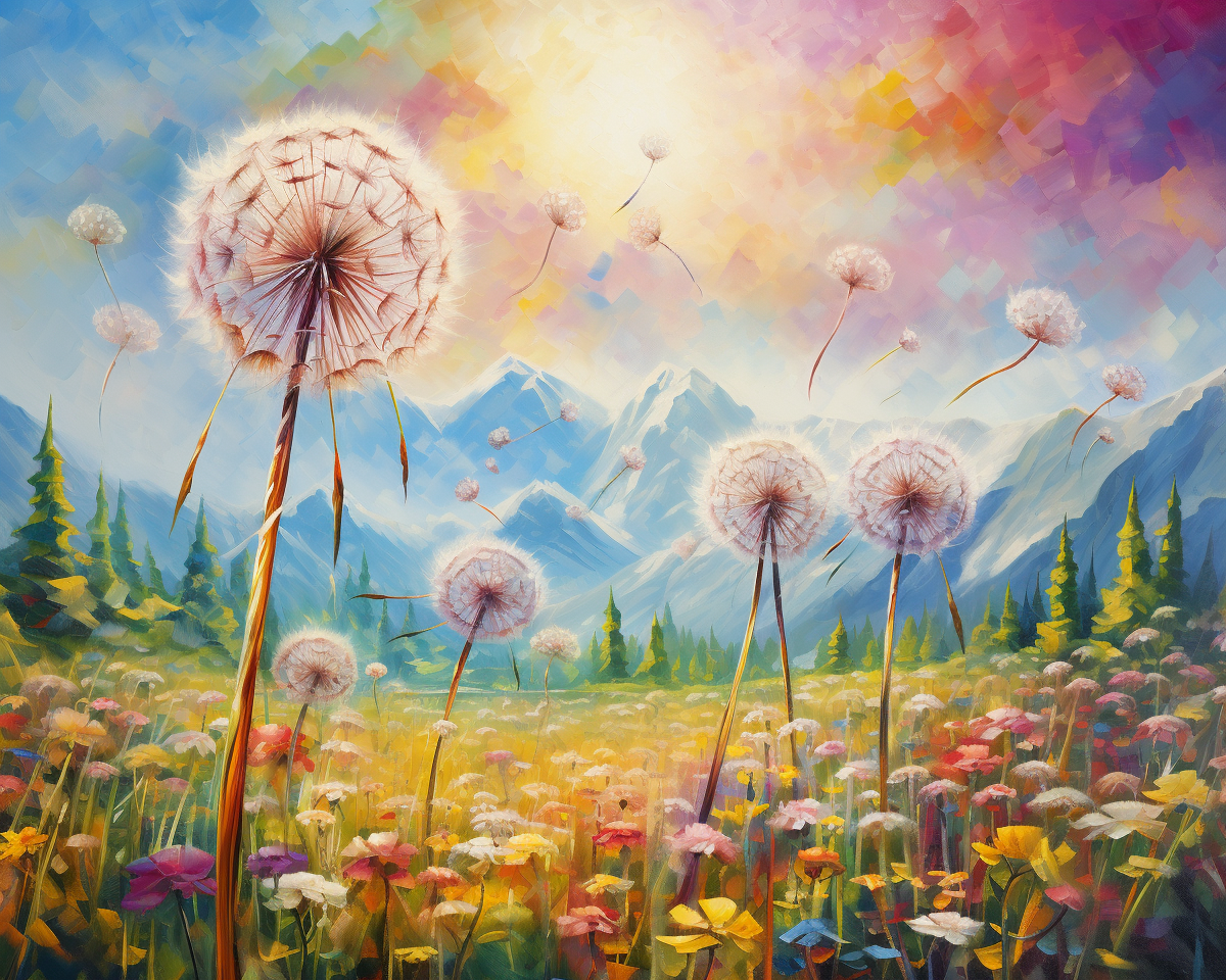 Mountain Dandelions Diamond Art Kit