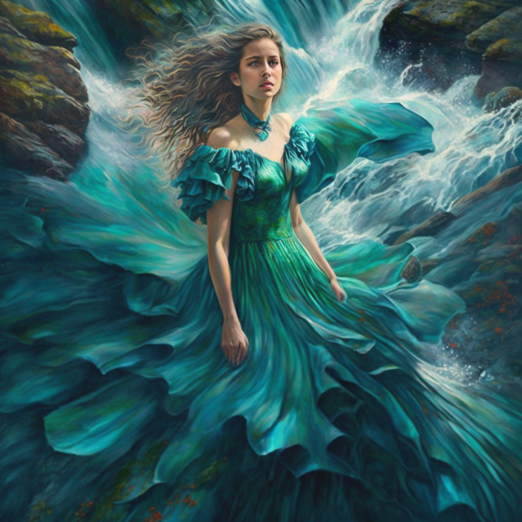 Waterfall Dress Girl Diamond Art Kit