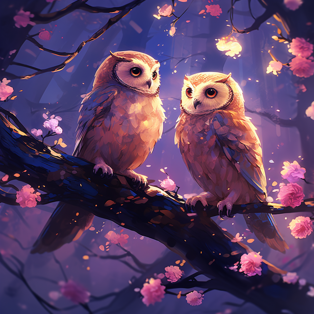 Rays Of Light Owls Diamond Art Kit