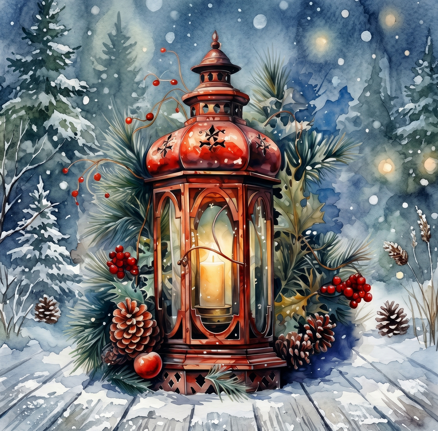 Christmas Lantern Diamond Art Kit