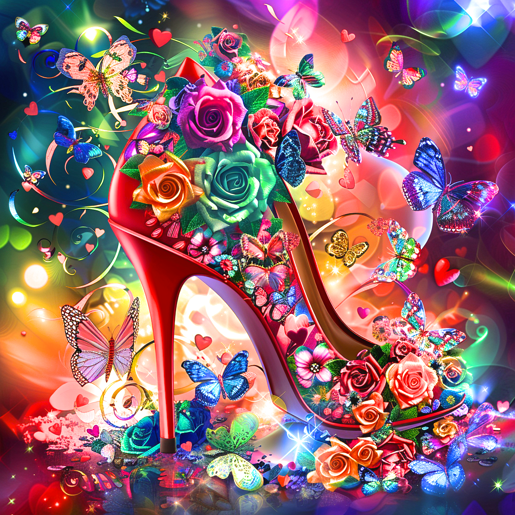 Colorful Roses Red Stilleto Diamond Art Kit