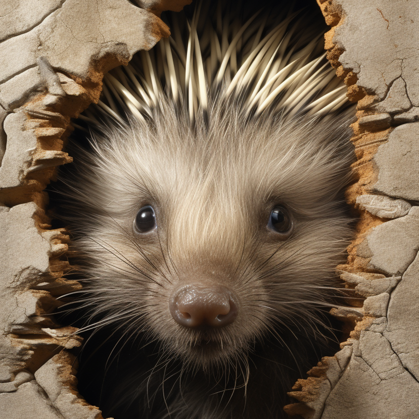 Porcupine Cracked Wall Diamond Art Kit