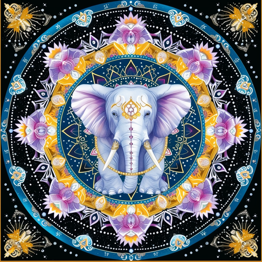Elephant Mandala Diamond Art Kit