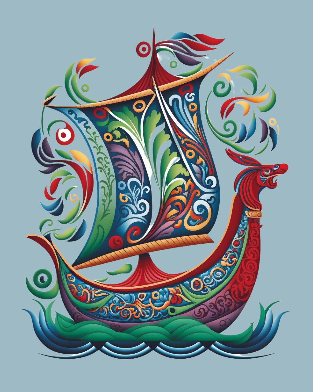 Abstract Ship Diamond Art Kit