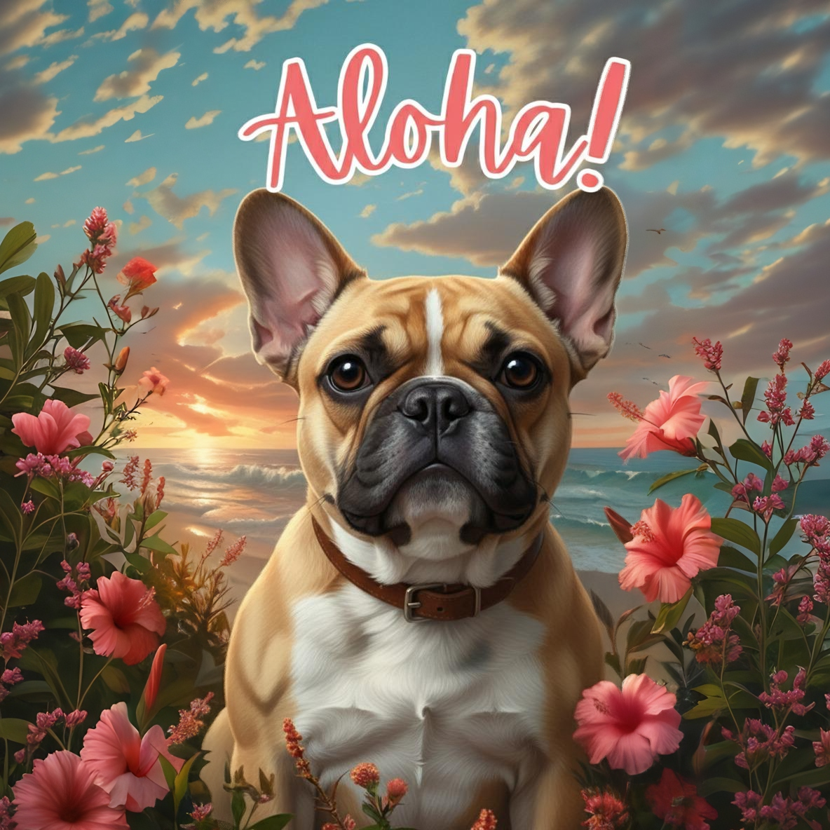 Aloha French Bulldog Diamond Art Kit