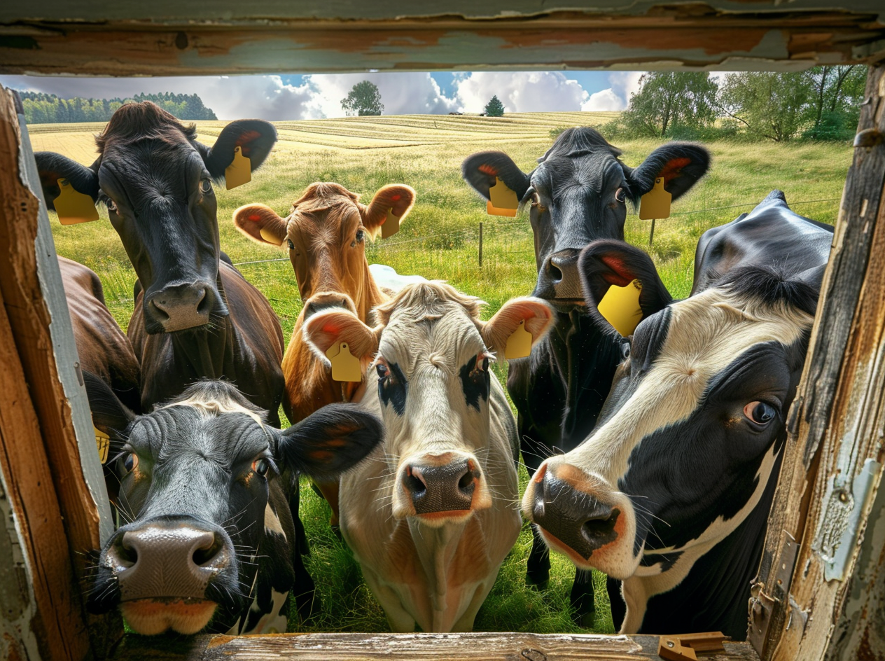 Barn Window Cows Diamond Art Kit