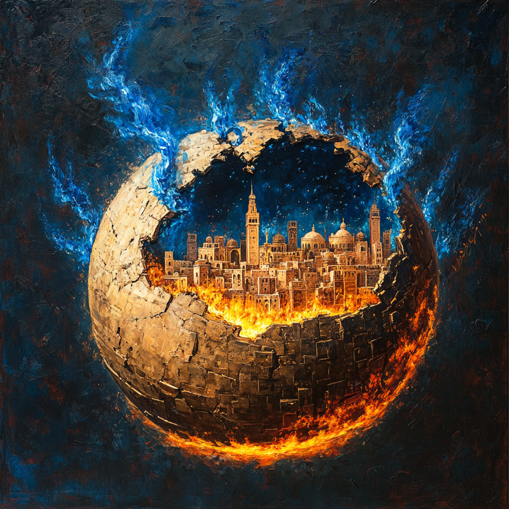 Burning City Sphere Diamond Art Kit