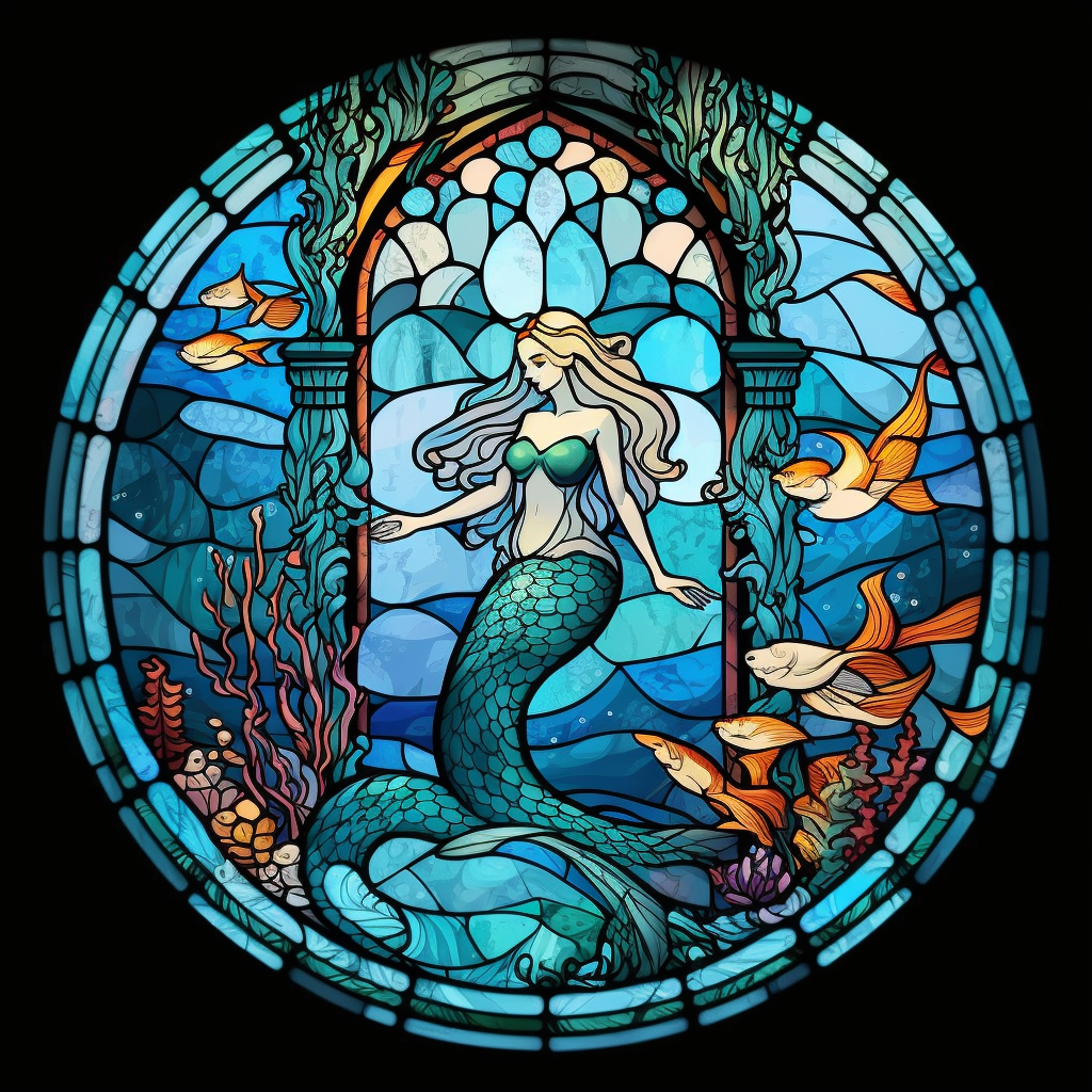 Mermaid Abstract Circle Diamond Art Kit