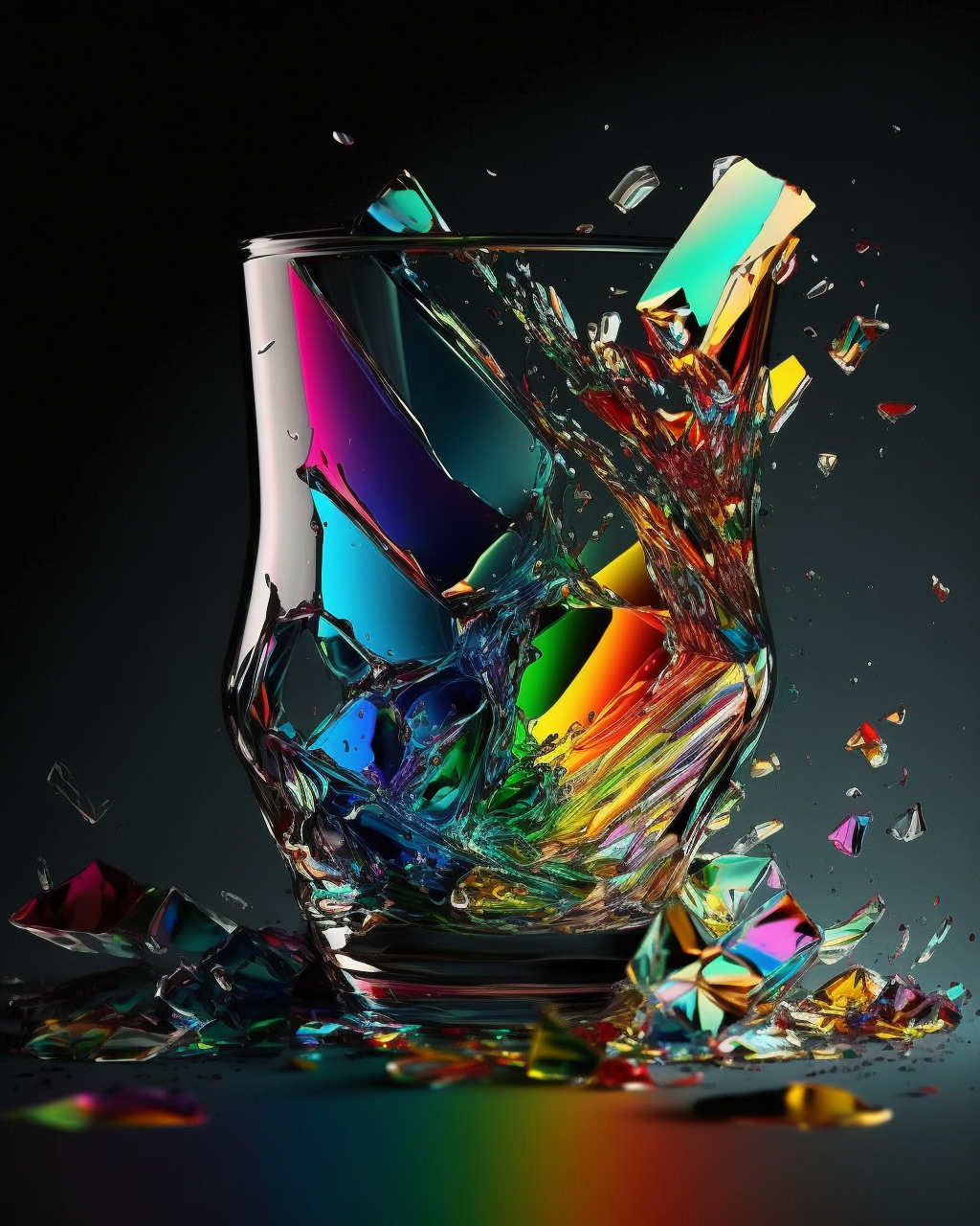 Shattered Rainbow Glass Diamond Art Kit