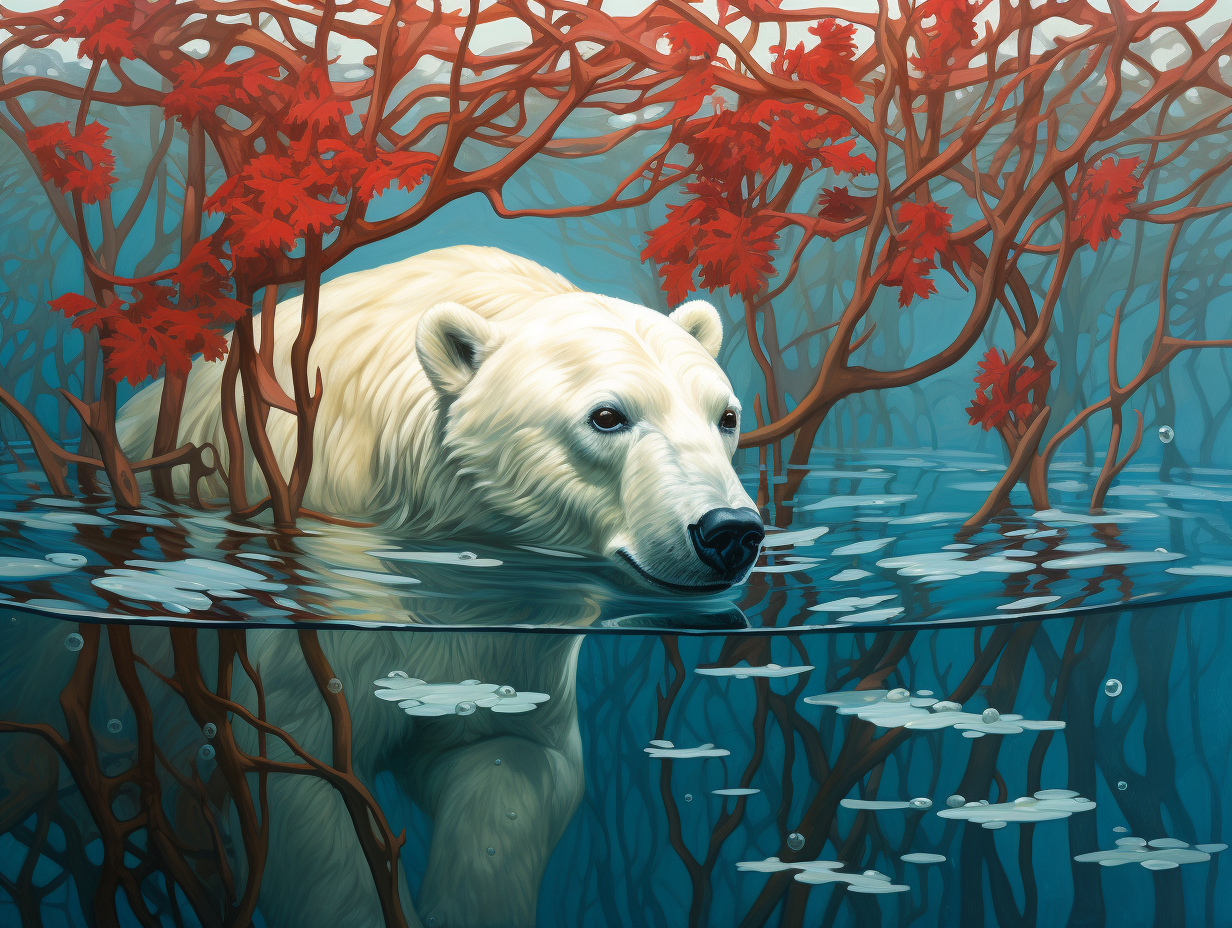 Redleaf Swimming Polar Bear Diamond Art Kit