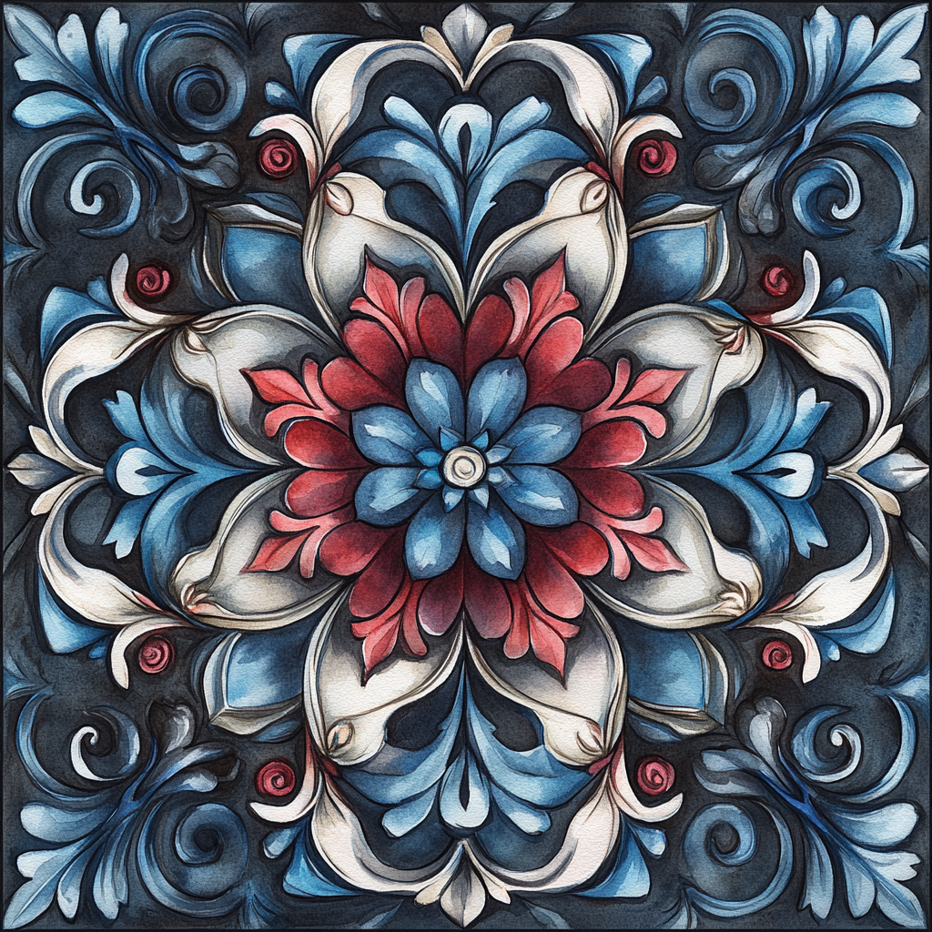 Flue R Delis Flower Mandala Diamond Art Kit