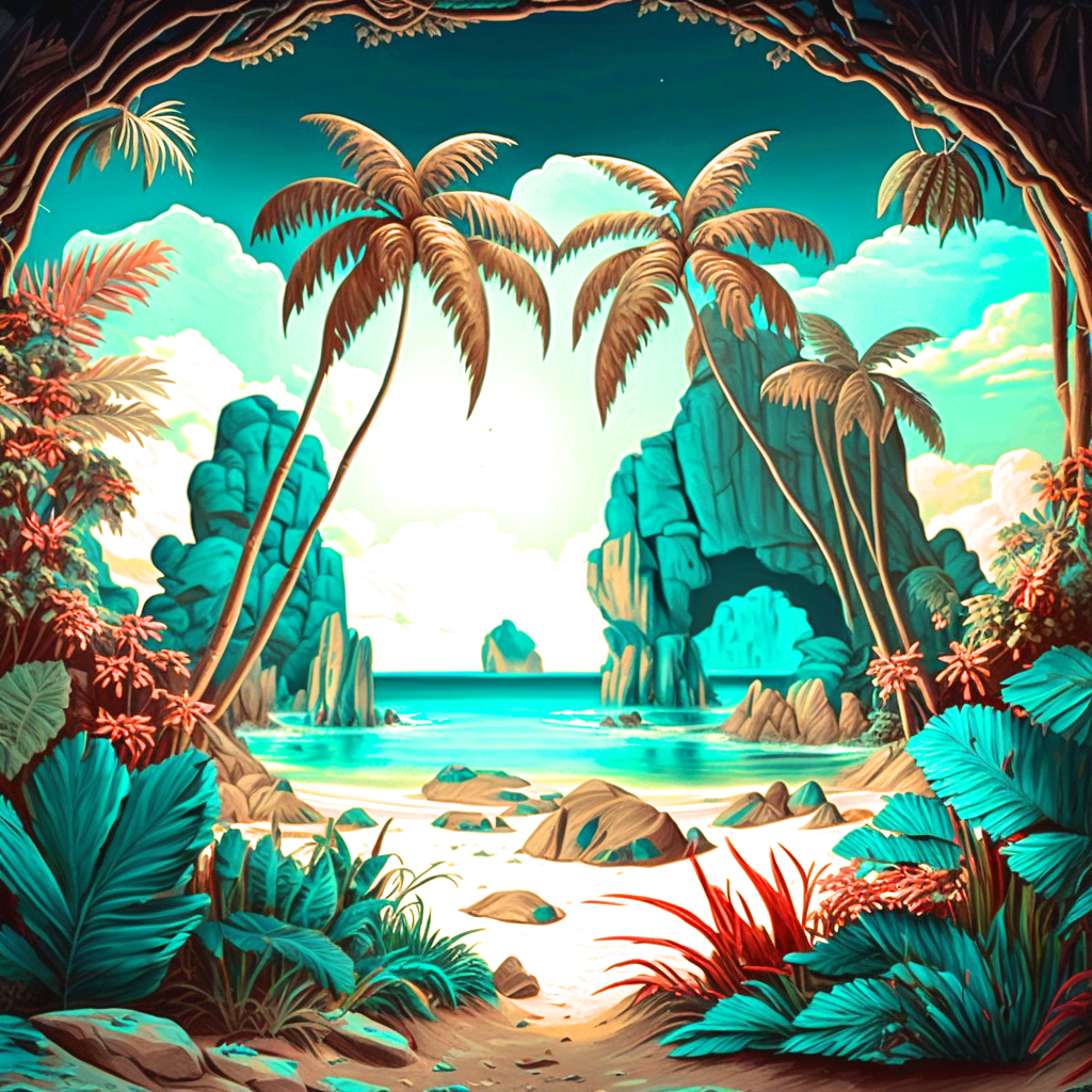 Two Palms Beach Diamond Art Kit