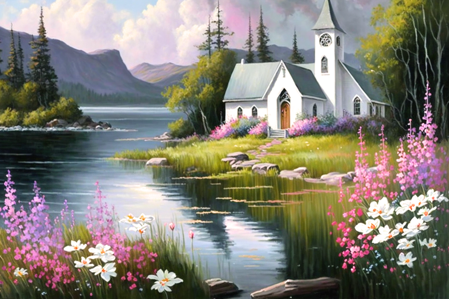 Whitechurch Mountain Lake Diamond Art Kit