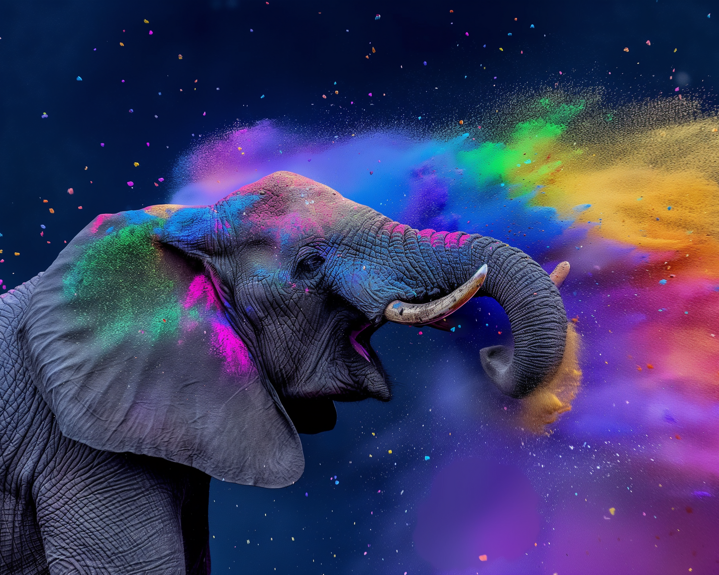 Rainbow Dust Elephant Diamond Art Kit